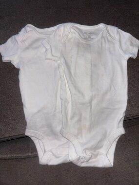 Carter's White Short-Sleeve Baby Bodysuit 2-Pack